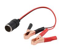 Aramox Adattatore per accendisigari, 12V 24V Accendisigari per auto Femmina Prolunga Presa Adattatore per batteria Clip Morsetto Cavo ABS