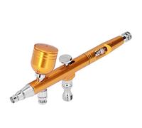 Aramox Aerografo Aerografo per Vernice in Ottone 0,2 Mm G1 8 Trigger Control Tazza da 9 Cc da 15 a 50 PSI per Trucco Nail Art Tatuaggi Artigianato Modelli Principianti e Uso Portatile (ottone 2)