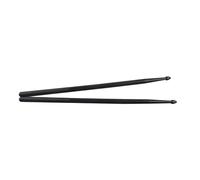 Aramox Bacchette per Batteria in Nylon, Bacchette da 39 Cm, Leggere, con Impugnatura Antiscivolo, Punta a Bolla, Portatili, Compatte, per Esercitazioni di Batteristi, Prove, in 5 Colori (BLACK)
