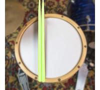 Aramox Bacchette per Batteria in Nylon, Bacchette da 39 Cm, Leggere, con Impugnatura Antiscivolo, Punta a Bolla, Portatili, Compatte, per Esercitazioni di Batteristi, Prove, in 5 Colori (GREEN)