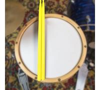 Aramox Bacchette per Batteria in Nylon, Bacchette da 39 Cm, Leggere, con Impugnatura Antiscivolo, Punta a Bolla, Portatili, Compatte, per Esercitazioni di Batteristi, Prove, in 5 Colori (YELLOW)