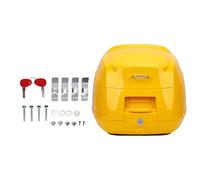 Aramox Baule Portaoggetti Giallo per Motore da 32 Litri, Vano Portabagagli per Scooter, Bauletto Posteriore con di Blocco Antifurto per Bici Elettriche
