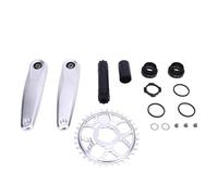 Aramox Bike in Alluminio Ad Alto Contenuto di Bici in Alluminio -Crank Braccio Set con Una Stretta Larga per Mountain Bike e Dub Dub Design per stabilità (Silver)