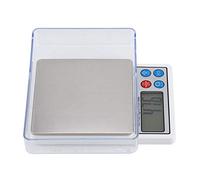 Aramox Bilancia Elettronica Digitale, Mini Bilancia Portatile da 2kg/0,1g, Bilancia Elettronica Alimentata a Batteria per Misurare Gioielli, con Alta Precisione, Bianco