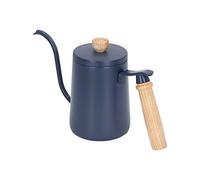 Aramox Bollitore per Versare il caffè Bollitore a Collo di Cigno in Acciaio Inossidabile 304 da 600 Ml con Manico in Legno Beccuccio Preciso Fondo Antiscivolo per Versare Sopra l'acqua del caffè,