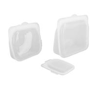 Aramox Borse da Stoccaggio degli Alimenti in Silicone a Perdita con Serratura a Zip Ermetica, Sacchetti di Silicone Multifunzionale Riutilizzabile Ecologici per Snack di Verdure, Materiale Facile da