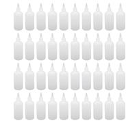 Aramox Bottiglie da 40 Pc con Tappi per Punta, Bottiglie Semi -trasparenti per Compressione in Plastica di capacità con Scala, Ugello Regolabile per Vari Liquidi