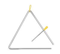 Aramox Campana Triangolare in Acciaio con Maglio, Strumento Musicale Durevole per Bambini, Strumento per l'apprendimento del Ritmo da 4/6/8/10 Pollici, Perfetto per l'educazione Precoce e le (10