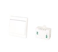 Aramox Campanello Autoalimentato, Campanello Wireless in ABS con Pulsante Senza Batteria e Ricevitore Interno, Senza Cablaggio, Copertura Suoneria 200㎡, per Ingresso Domestico, Appartamento Ufficio di
