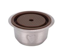 Aramox Capsula caffè Riutilizzabile, Cialda Ricaricabile in Acciaio Inossidabile con Spazzolino per Macchina per caffè, Filtro Metallico Resistente per Uso Domestico, Compatibile con Macchine a