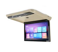 Aramox Car Roof Player, 19 Pollici Auto Android 9.0 Monitor Soffitto Operazione Touch Screen Multifunzione Car Hd Tv Monitor Soffitto Lettore di Intrattenimento (Beige)