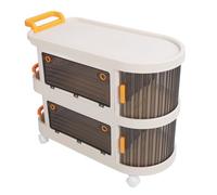 Aramox Carrello Multiuso con Rotelle Carrello Portaoggetti con Rotelle a più Livelli in PP con Maniglia, Grande capacità, Installazione Semplice per l'organizzazione della Scuola Materna del Bagno