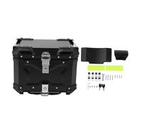 Aramox Caso Superiore Motociclistico 45L in Alluminio in Lega Motocicletta Motocicletta per Vaschetto per Bagagli con Cuscino di Retro a Rilascio Rapido per (BLACK)