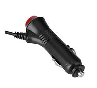 Aramox Cavo Accendino da Sigaretta di Auto con Interruttore e Luce Indicatore, Porta di Ricarica CC Ad Angolo 90 ° 12V 3A Uscita Nera 1,5 M per Alimentazione del Veicolo