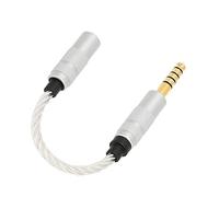 Aramox Cavo Adattatore per Cuffie, Nucleo in Rame Placcato Argento da 4,4 Mm a 3,5 Mm per Audiofili, Premium con Connettori Placcati Oro per NW-ZX507 e Altro