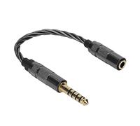 Aramox Cavo Adattatore Stereo Bilanciato da 4,4 Mm Maschio a 3,5 Mm Femmina Stereo, Nucleo in Rame Placcato Argento, qualità Premium per Utenti NW ZX507 DMP Z1 WM1Z