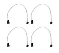 Aramox Cavo di Prolunga per Ventola PC a 4 Pin, Cavo di Prolunga per Ventola PWM Alta conducibilità Elettrica Standard Professionale 4 Pezzi per Ventola di Raffreddamento PC (Prolunga)