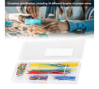 Aramox Cavo Jumper per Breadboard, Kit di Cavi Isolati Flessibili con 140 Lunghezze Assortite per Prototipi e Progetti Breadboard