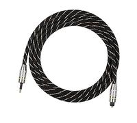 Aramox Cavo Ottico, Connettore Placcato Oro per un Suono Chiaro, Fibra Digitale da 3,5 Mm, Ideale per Lettori DVD e Sistemi Home Theater (1,5 m/4,9 piedi)