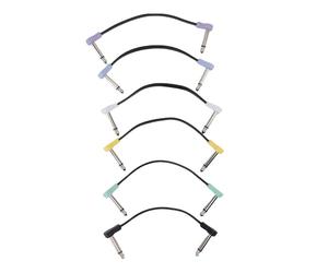 Aramox Cavo Patch di Chitarra, 6pcs 16 Cm 1/4 Pollice a 90 Gradi Casse per Pedali per Chitarra e Attrezzatura Audio