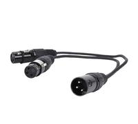 Aramox Cavo Sdoppiatore XLR da 1 Maschio a 2 Femmine Cavo per Microfono Bilanciato a 3 Pin con Doppia Schermatura per Mixer PA Registrazione in Studio 30 Cm