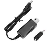 Aramox Cavo USB a Cavo Booster, Materiale ABS, Display Digitale per un Convertitore 5 V a 12V, Ideale per Router e Luci a LED