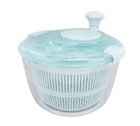 Aramox Centrifuga per Insalata, Centrifuga per Verdure in Silicone PP da 5 Litri, Asciugatura Manuale con una Sola Mano, Base Antiscivolo, Ciotola e Cestino Trasparenti, per Lavare Bacche di Lattuga