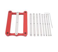 Aramox Centro Gauge Utensile per Falegnameria, Locatore Fori Diritti in Acciaio Inossidabile con Aste Autocentranti, Centro Finder di Posizionamento Preciso per Marcatura