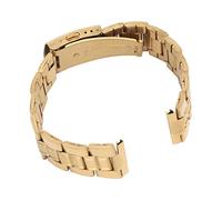 Aramox Cinturino per Orologio in Acciaio Inossidabile, Cinturino in Metallo con Fibbia a Doppia Chiusura a Sgancio Rapido per Uomo e Donna, Design Regolabile, Finitura Dorata (18 mm)