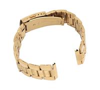 Aramox Cinturino per Orologio in Acciaio Inossidabile, Cinturino in Metallo con Fibbia a Doppia Chiusura a Sgancio Rapido per Uomo e Donna, Design Regolabile, Finitura Dorata (20MM)