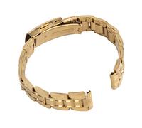 Aramox Cinturino per Orologio in Acciaio Inossidabile, Cinturino in Metallo con Fibbia a Doppia Chiusura a Sgancio Rapido per Uomo e Donna, Design Regolabile, Finitura Dorata (12 mm)