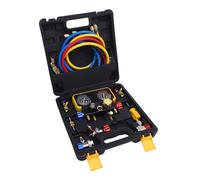 Aramox Collettore HVAC a 4 Vie Impostato con Tubi, Sostituiti per Refrigeranti R32 R32 R32 R134A R22, per Uso Professionale e Domestico