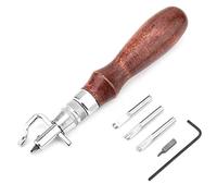 Aramox Colpo in Pelle Coltello da Taglio, Testa in Acciaio per Scanalatura di Precisione, Strumento Ideale per la Produzione di Sacchetti e Cinture