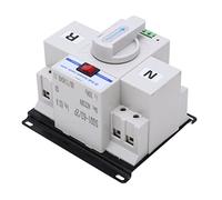 Aramox Commutatore di Trasferimento Automatico a Doppia Alimentazione Commutatore Manuale a Doppia Alimentazione 2P Montato su Guida Din 230V 63A per L'industria Domestica