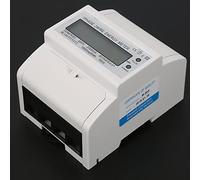 Aramox Contatore KWh Elettrico Guida Din Energia Elettronica 4P Monofase Involucro Interno Contatore Energia Guida Din 220V 220V 4P Monofase 20A Display LCD Compatibile con Uscita Impulsiva Passiva