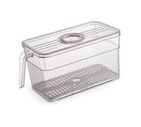 Aramox Contenitore per Alimenti per Frigorifero, Scatola Trasparente di Grande capacità con Vassoio di Scarico, Tecnologia di Blocco della Freschezza per Frutta e Verdura