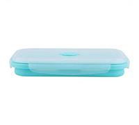 Aramox Contenitore per il Pranzo Pieghevole in Silicone, Contenitore per Alimenti Pieghevole con Coperchio con Chiusura a Clip e Presa d'aria, per Microonde, Lavastoviglie, Congelatore, per