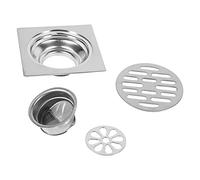 Aramox Coperchio di Scarico del Pavimento Quadrato in Acciaio Inossidabile, Cancello dei Rifiuti di Andiotori con Filtro Rimovibile, Scarico d'acqua Veloce per Bagno e Utilizzare 3,9 X 3,9 X 1,