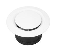 Aramox Copertura Regolabile per Presa d'aria nell'intradosso Rotondo in ABS per Montaggio a Parete o Soffitto, Pannello Girevole per Bagno, Biblioteca, Ufficio, Scuola (Aramoxbk