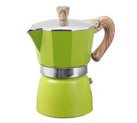 Aramox Corpo in Alluminio Fuso Durevole, Riscaldamento Innocuo, Caffettiera in Alluminio Portatile da 300 Ml, Pentola per Estratto a Freddo Moka, il Latte di Cappuccino (green)
