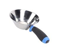 Aramox Cucchiaio per Fango in Acciaio Inossidabile con Manico TPR, Attrezzo per Intonaco Antiscivolo per la Lavorazione di Malta Cementizia, Uso Edile