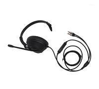 Aramox Cuffia Telefonica, Doppio Spinotto 3.5mm Riduzione del Rumore | Cuffie mono per PC, altoparlante da 150 Ohm, disattivazione microfono ENC e controllo volume, servizio clienti call center