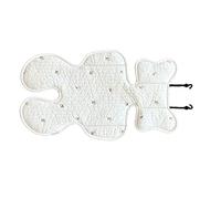Aramox Cuscino per Passeggino Cuscino per Sedile per Passeggino in Puro Cotone Stile Sottile Traspirante Supporto Completo per il Corpo per Neonato nel e Seggiolino Auto (Tulipano)
