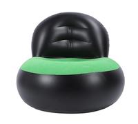 Aramox Divano Gonfiabile, Divano Ad Aria in Materiale Floccato in PVC con Supporto Ergonomico per la Schiena, Gonfiabile Compatto per Soggiorno, Giardino e Bordo Piscina (BLACK)