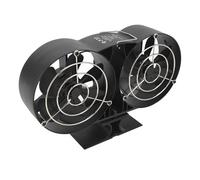 Aramox Efficiente Ventola per Camino in Alluminio a Circolazione di Aria Calda a Doppio Motore per Legna, Mini Design Portatile per Caminetti, Gazebo