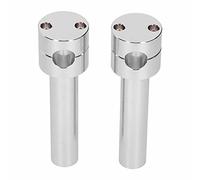 Aramox Fat Bar Riser, 2 Pz 25mm/1.0in Manubrio Sollevamento Bar Riser Kit Adattatore Morsetto di Montaggio in Lega di Alluminio Accessorio per la Modifica del Motociclo(Cromo)
