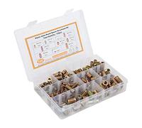 Aramox Finitura Zincata, Dado a Testa Trapezoidale in Acciaio Al Carbonio per Fissaggio Connettore a Vite con Inserti Filettati, Kit per Mobili con Dado con Inserto Filettato Metrico, Viti a Esagono