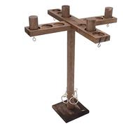 Aramox Gioco con Gancio e Anello da Tavolo in Legno Gioco con Gancio e Anello per 4 Giocatori 33 X 30 X 10 Cm di Lancio dell'Anello Dal Ritmo Veloce per Feste Bar Cortile Spiaggia Campeggio