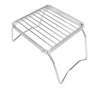 Aramox Griglia Compatta per Fornello da Campeggio in Acciaio inossidabile: funzionalità Versatile per gli Appassionati di Campeggio Ed Escursionismo