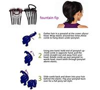 Aramox Inserti Volumetrici per Coda di Cavallo, Strumento Leggero per Acconciature, Crea Capelli Corposi in Pochi Secondi, Ideali per Feste e Matrimoni (Caffè + nero)